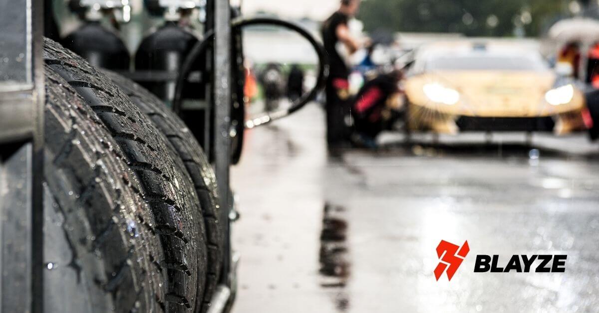 racecar in the rain