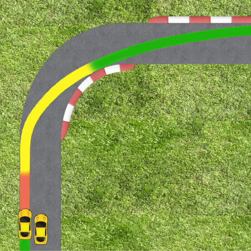 correct overtake position