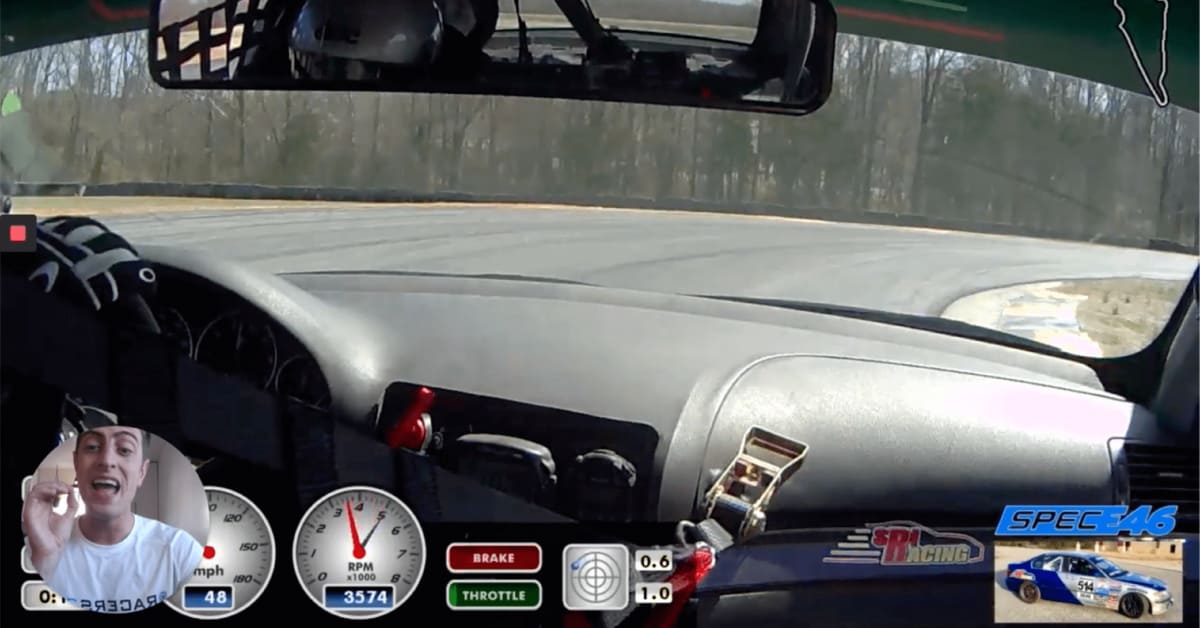 correct initial throttle application spot in turn 1 at Virginia International Raceway